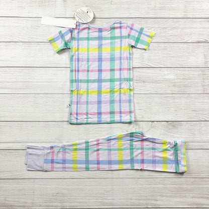 Kiki + Lulu Kids Bamboo Pajamas Set Pastel Plaid 2pc NWT 5-6