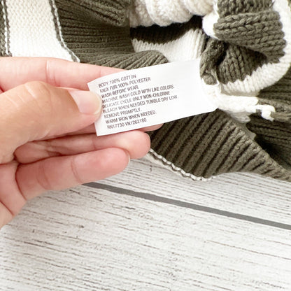 Cherokee Striped Cable Knit Sweater