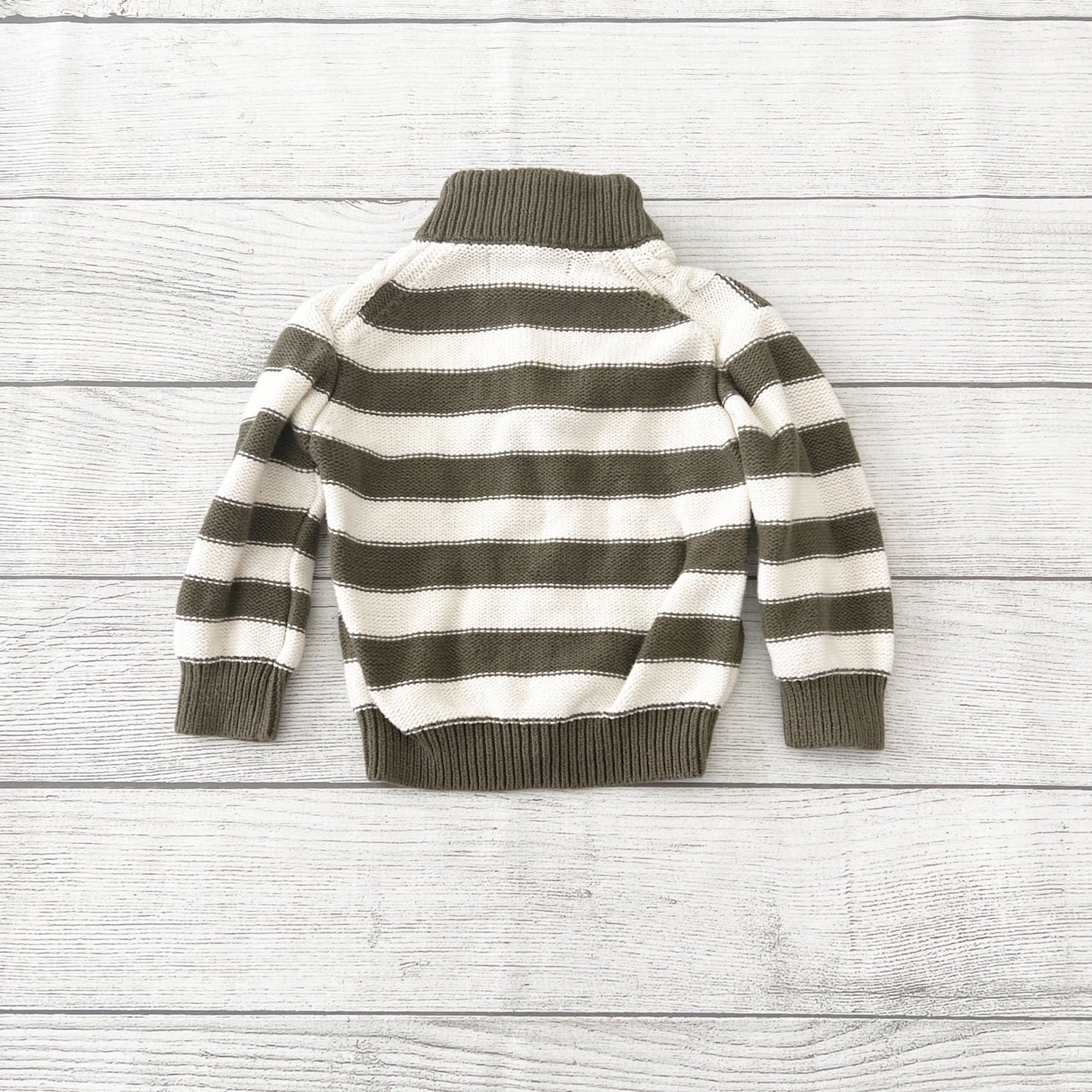 Cherokee Striped Cable Knit Sweater