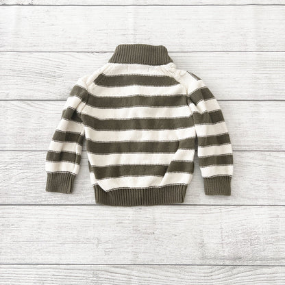 Cherokee Striped Cable Knit Sweater