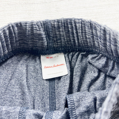 Hanna Andersson Kids Elastic Waist Athletic Shorts Heather Blue NWT NIP 3T
