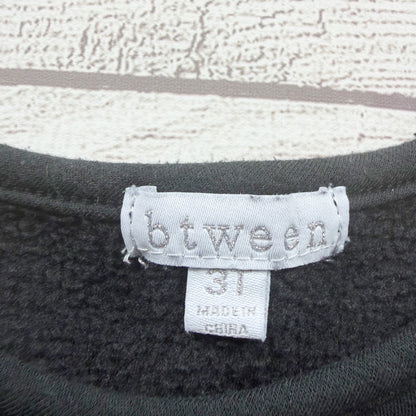Btween Girls Black Long Sleeve Ghost Crewneck Sweatshirt 3T