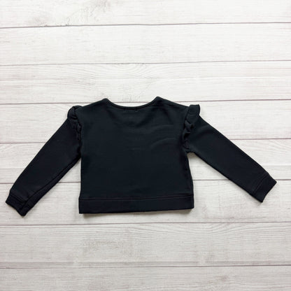 Btween Girls Black Long Sleeve Ghost Crewneck Sweatshirt 3T
