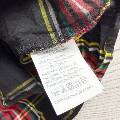 Crewcuts Girls Plaid Cotton Peplum Long Sleeve Blouse Multicolor 10