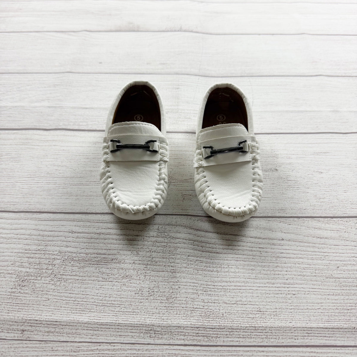 Kids White Loafers Slip On Shoes Casual Lightweight Toddler 5