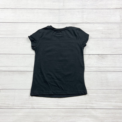 Wonder Woman Girls Graphic T-Shirt Black Multicolor Logo NWT S 6-6x