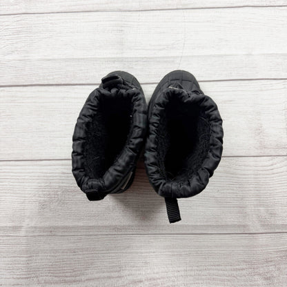 ZOOgs Toddler Winter Snow Boots Black Insulated Drawstring Waterproof 6