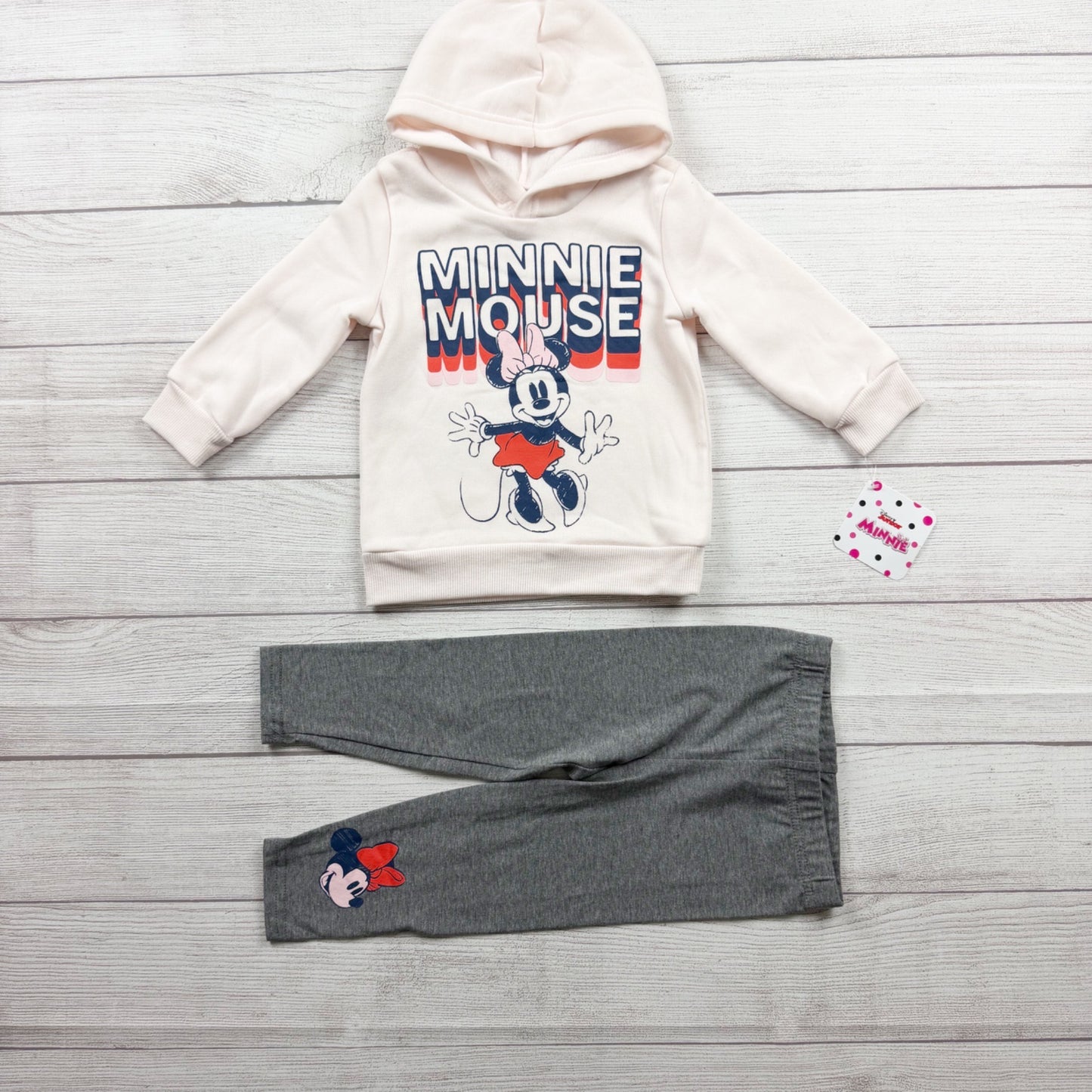 Disney Minnie Mouse Toddler Hoodie Leggings Matching Set Outfit NWT 2T
