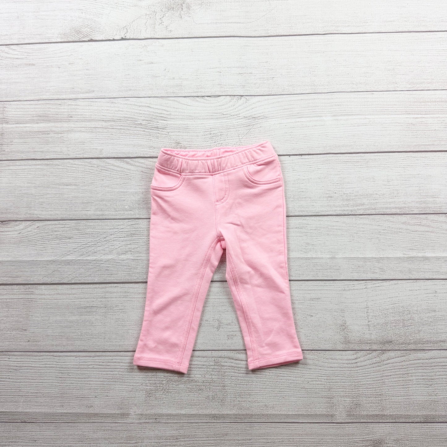 Jumping Beans Baby Girls Pink Stretch Pants Soft Cotton Blend NWT 9-12 Months