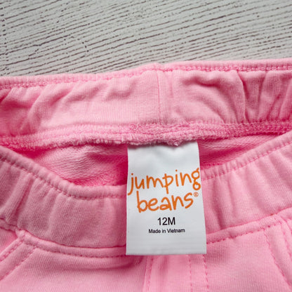 Jumping Beans Baby Girls Pink Stretch Pants Soft Cotton Blend NWT 9-12 Months