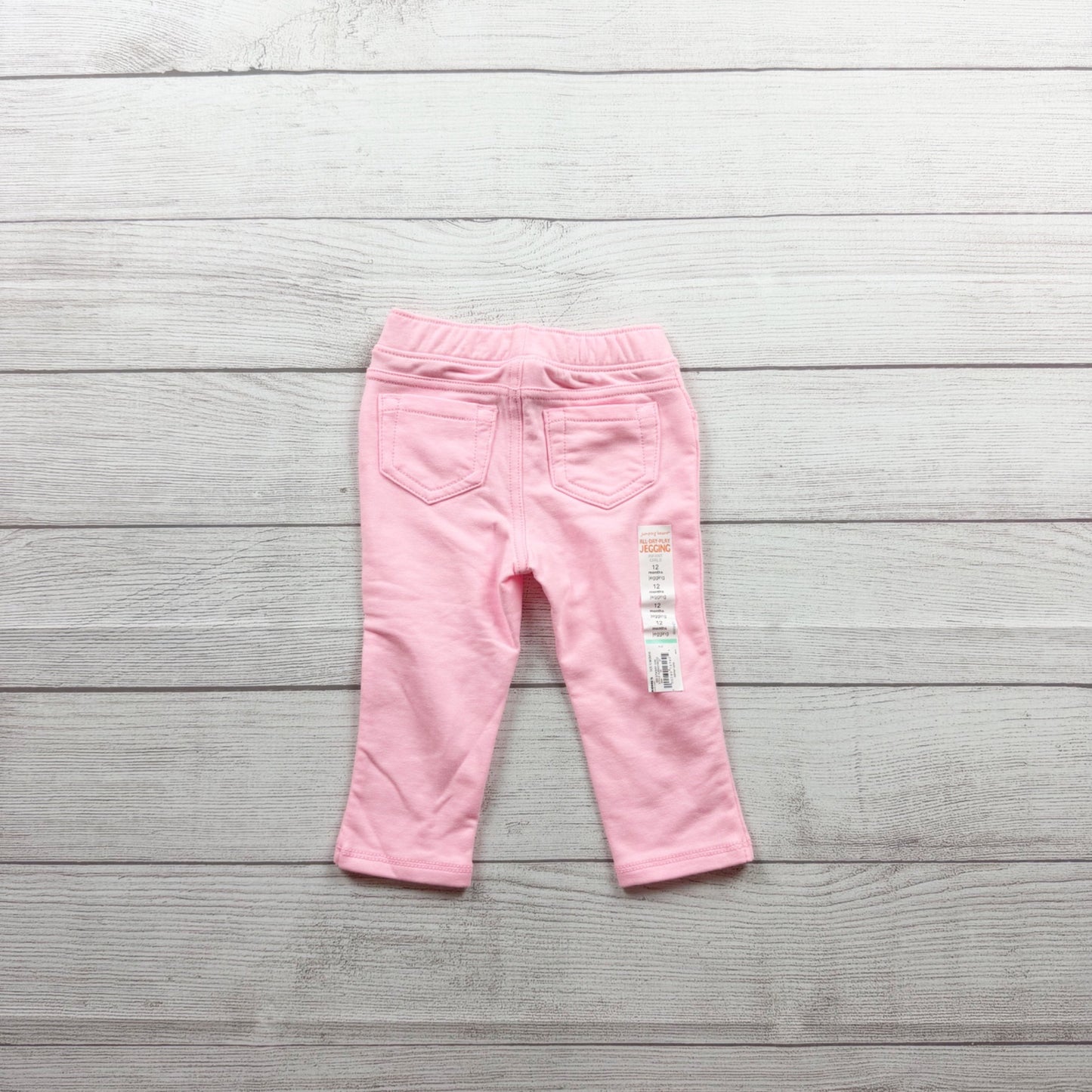 Jumping Beans Baby Girls Pink Stretch Pants Soft Cotton Blend NWT 9-12 Months
