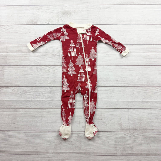Burt's Bees Baby Organic Cotton Christmas Footed Pajamas 3-6 Months