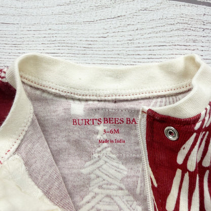 Burt's Bees Baby Organic Cotton Christmas Footed Pajamas 3-6 Months