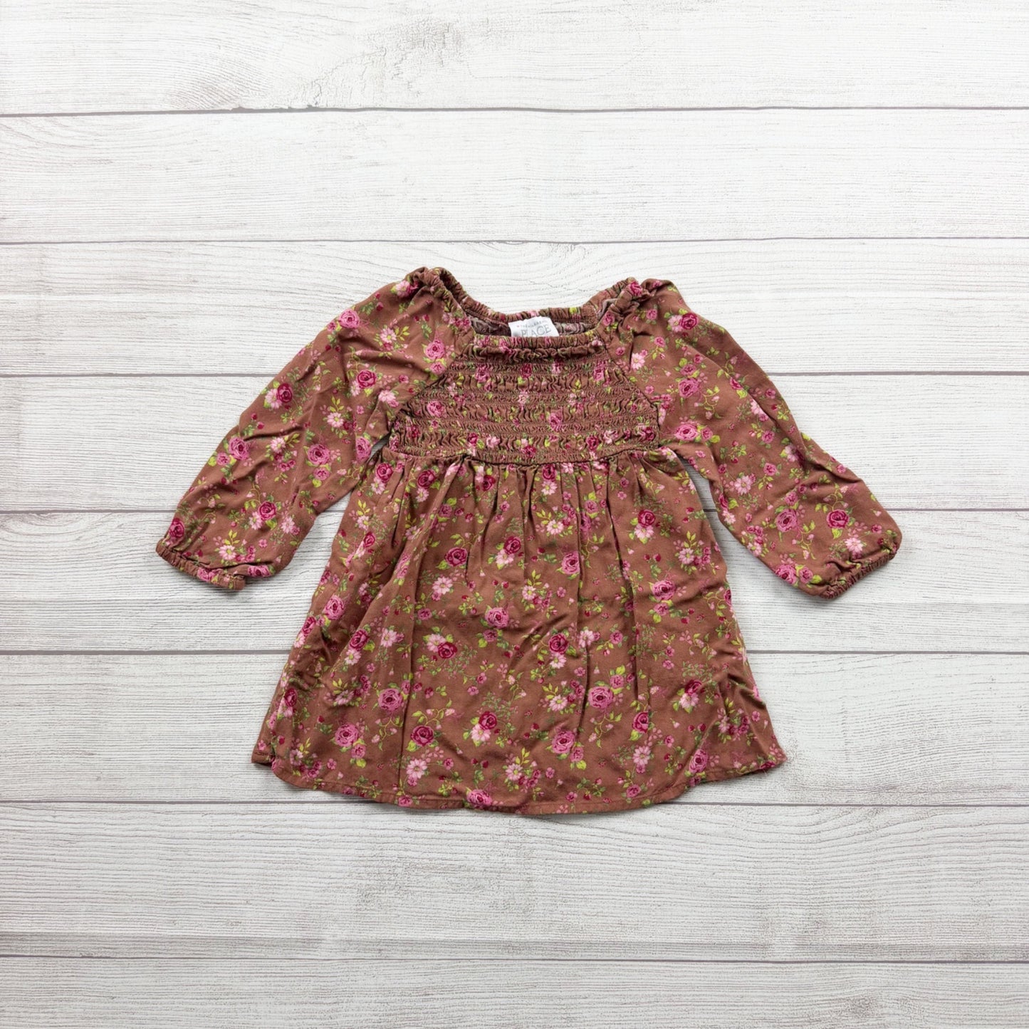 The Children’s Place Floral Smocked Baby Toddler Girl Dress 18-24 Months