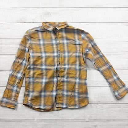 Zara Boys Plaid Button Up Shirt Long Sleeve 13-14