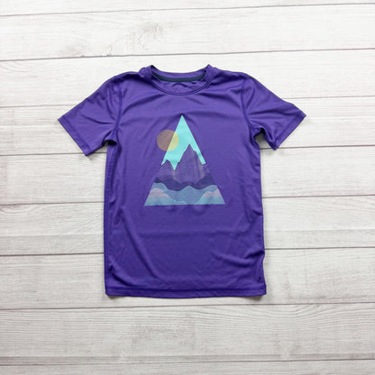 All In Motion Purple Short Sleeve Mountain Graphic Active T-Shirt S 6-7