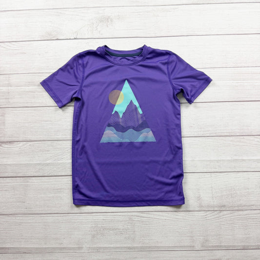All In Motion Purple Short Sleeve Mountain Graphic Active T-Shirt S 6-7