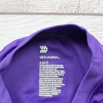 All In Motion Purple Short Sleeve Mountain Graphic Active T-Shirt S 6-7