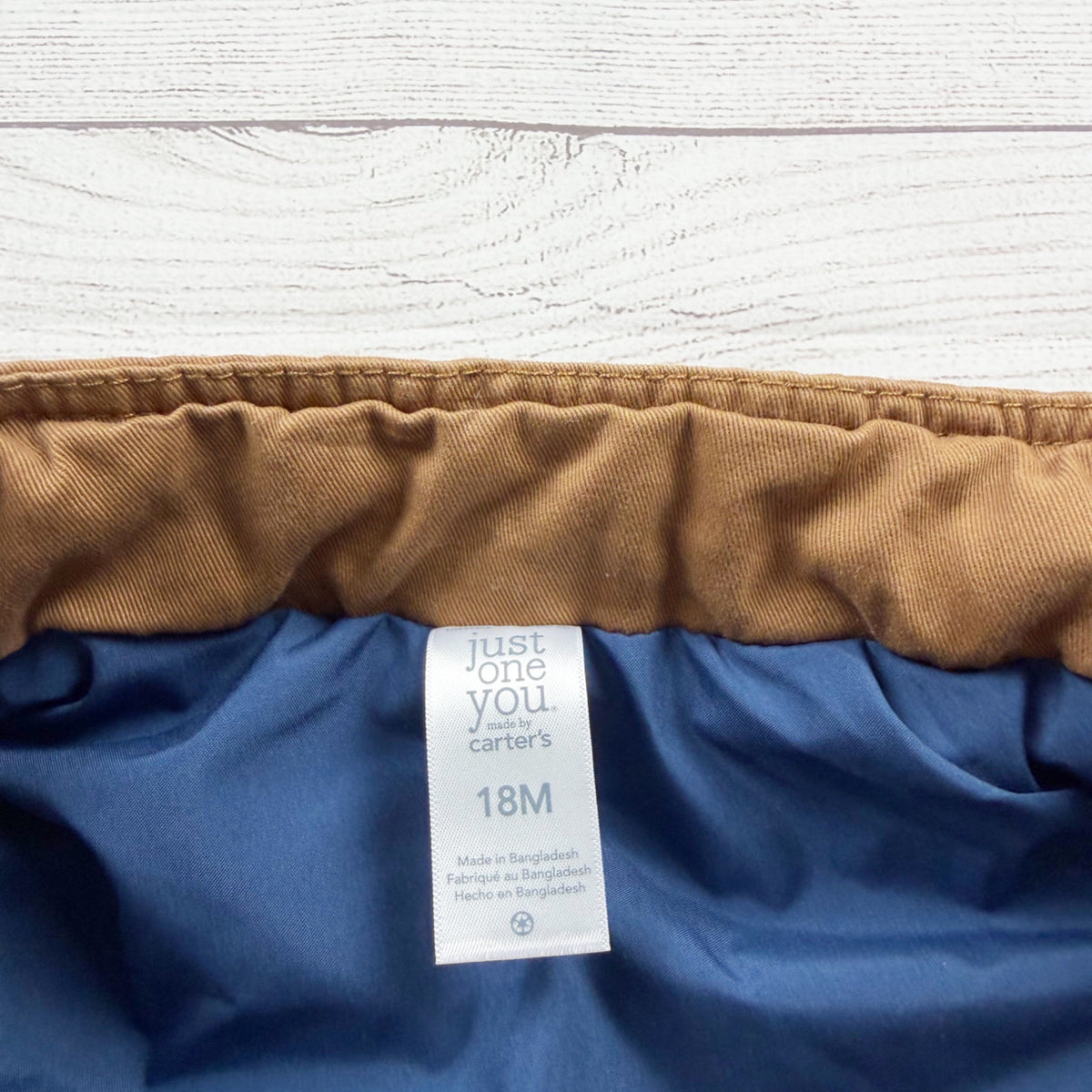 Just One You Carter's Blue Brown Puffer Vest Toddler Gilet Outerwear 12-18 Month