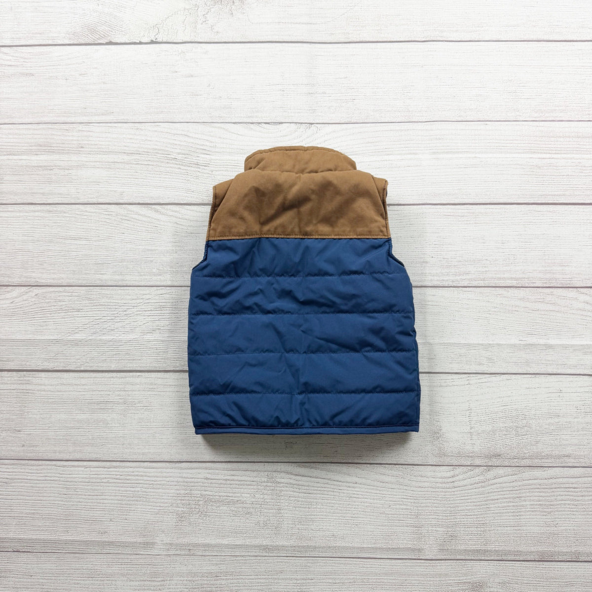 Just One You Carter's Blue Brown Puffer Vest Toddler Gilet Outerwear 12-18 Month