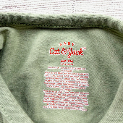 Cat & Jack Baby Romper So Franken Cute Graphic Green Short Sleeve 6-9 Months