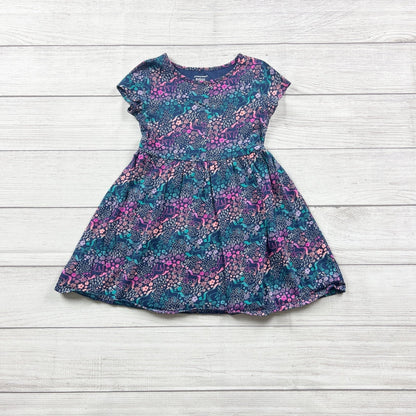 Jumping Beans Girls Floral Unicorn Dress Short Sleeve 4T