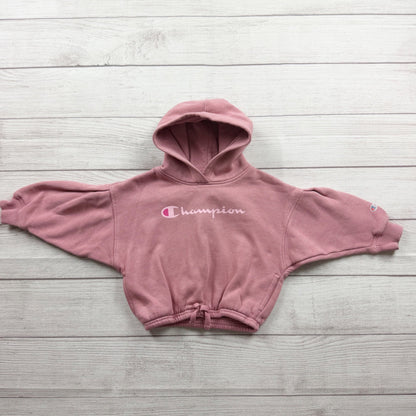 Champion Toddler Girls Pink Logo Hoodie Soft Comfortable Pullover Sweatshirt 2T