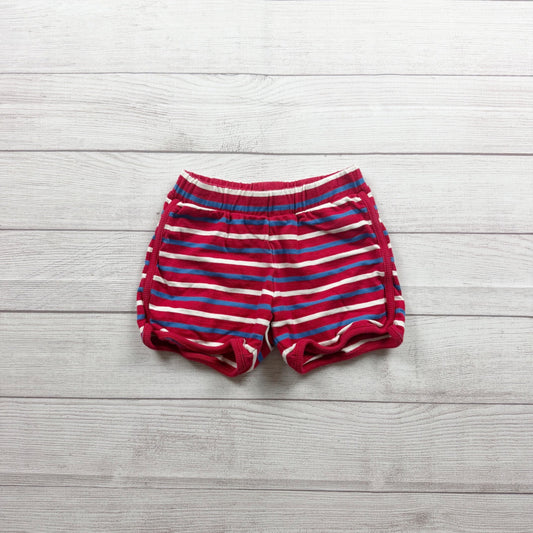 Hanna Andersson Red White Blue Striped Shorts 120 6-7