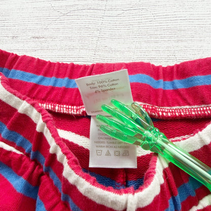 Hanna Andersson Red White Blue Striped Shorts 120 6-7