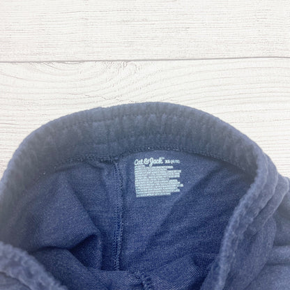 Cat & Jack Girls Navy Blue Elastic Waist Drawstring Shorts XS 4-5