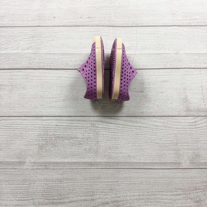 Native Kids Shoes Jefferson Purple Perforated Lightweight Slip On Sneakers US 5