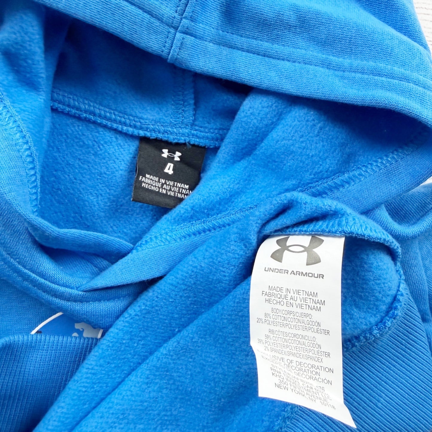 Under Armour Boys Hoodie Pullover Sweatshirt UA Logo Graphic NWT 4