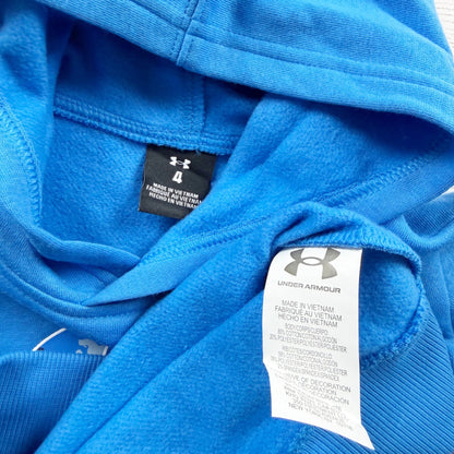 Under Armour Boys Hoodie Pullover Sweatshirt UA Logo Graphic NWT 4