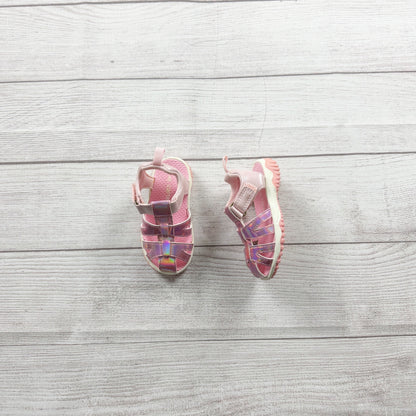 Carter’s Pink Iridescent Sandals Baby Toddler Girl Closed Toe Sandals Summer 5