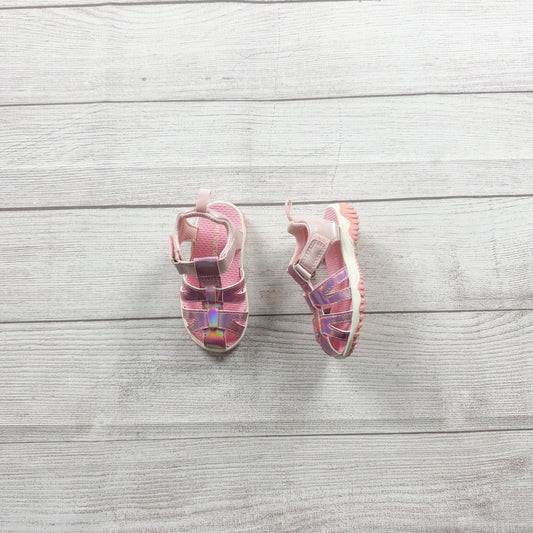 Carter’s Pink Iridescent Sandals Baby Toddler Girl Closed Toe Sandals Summer 5