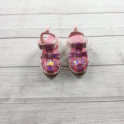 Carter’s Pink Iridescent Sandals Baby Toddler Girl Closed Toe Sandals Summer 5