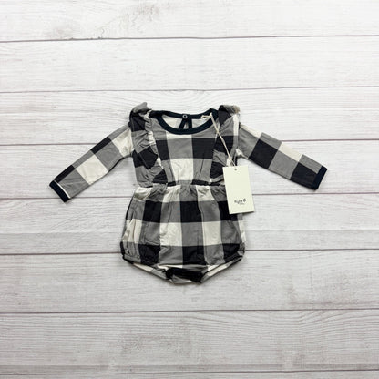 Kyte Baby Plaid Long Sleeve Romper Ruffle Accent NWT 3-6 Months