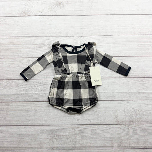 Kyte Baby Plaid Long Sleeve Romper Ruffle Accent NWT 3-6 Months