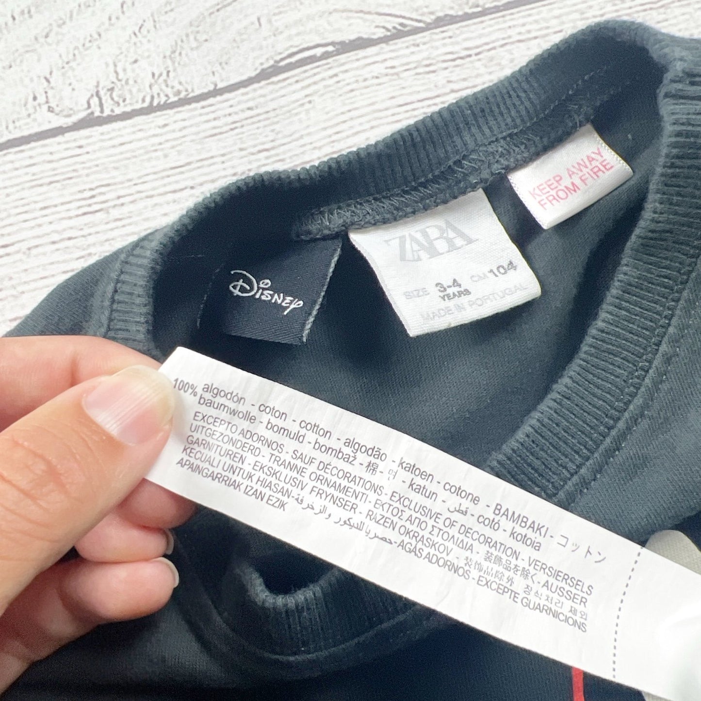 Zara Disney Mickey Mouse Long Sleeve Shirt Graphic Tee 3-4 Years