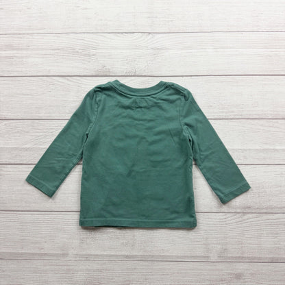 Cat & Jack Toddler Long Sleeve Tee Rainbow Graphic Green Soft Cotton Blend 2T