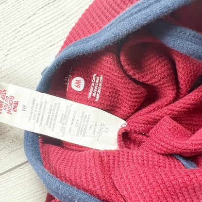 Petit Lem Baby Boy Waffle Knit Romper Bear Face One Piece “Beary Cool” 6 Months