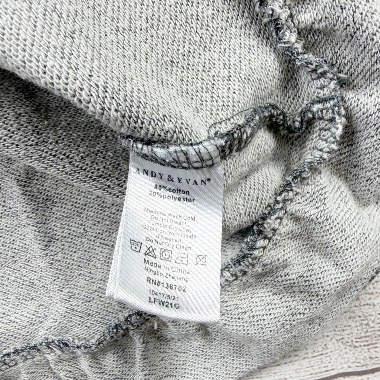 Andy & Evan Girls Sweatshirt Tunic Dress Gray Fringe Ruffle Hem 6