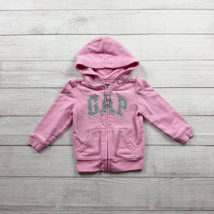 Baby Gap Pink Zip Up Hoodie Sweatshirt Casual Playtime Outerwear 2T
