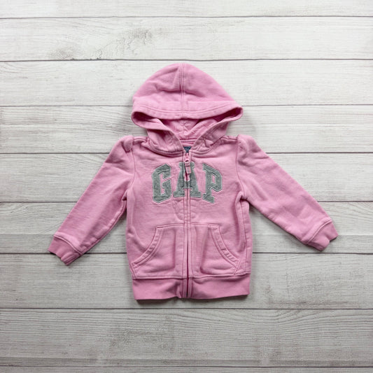 Baby Gap Pink Zip Up Hoodie Sweatshirt Casual Playtime Outerwear 2T