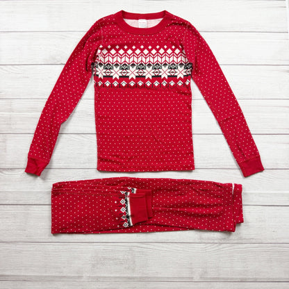 Hanna Andersson Kids Organic Cotton Holiday Pajama Set Winter Fair Isle Print 10