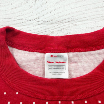 Hanna Andersson Kids Organic Cotton Holiday Pajama Set Winter Fair Isle Print 10
