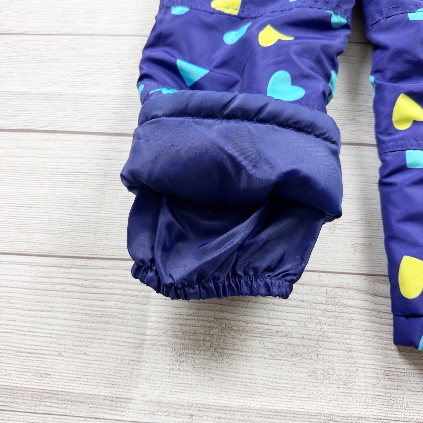 OshKosh Bgosh Girls Heart Print Insulated Snow Bib Overalls Adjustable Straps 4
