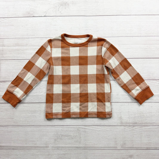 The Children's Place Boys Long Sleeve Buffalo Plaid Waffle Knit Shirt 4T