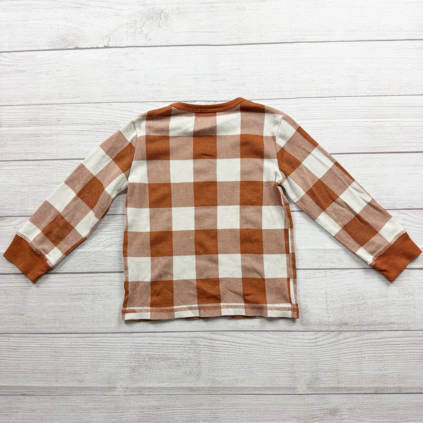 The Children's Place Boys Long Sleeve Buffalo Plaid Waffle Knit Shirt 4T