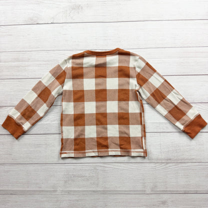 The Children's Place Boys Long Sleeve Buffalo Plaid Waffle Knit Shirt 4T